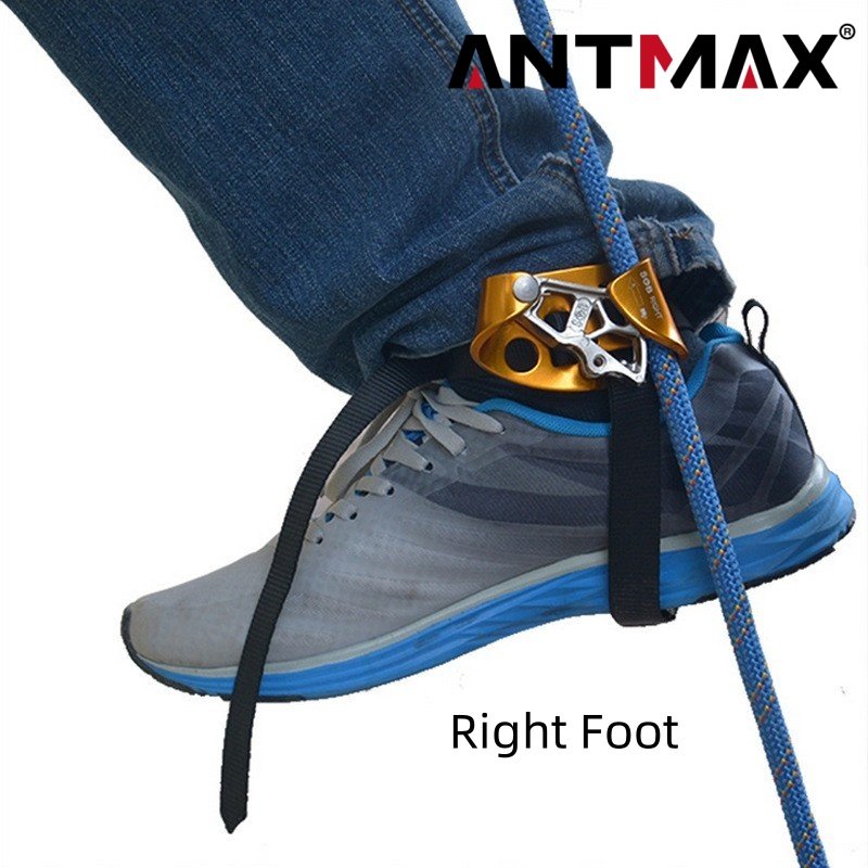 ANTMAX Outdoor Rock Climbing Mountaineering Equipment Climbing Device Left Foot Ascender Riser for 8-12mm Rope